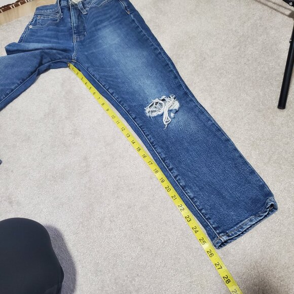 MADEWELL The MomJean Mom Jeans Distressed Hi-Rise Tapered Stretch Women 24 x 26" - Picture 14 of 14